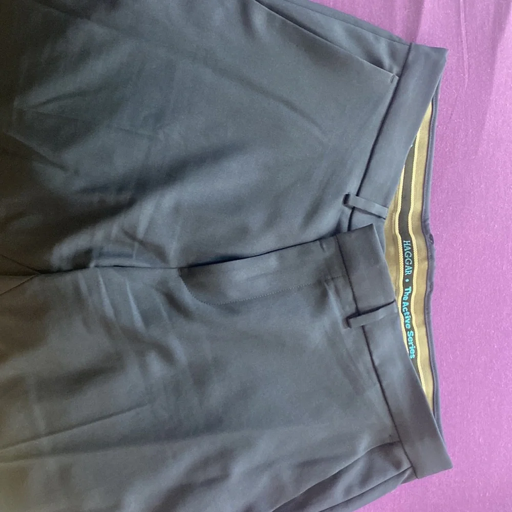 Mens Haggar suit jacket (44R) and pant (36x30) - Picture 4 of 5